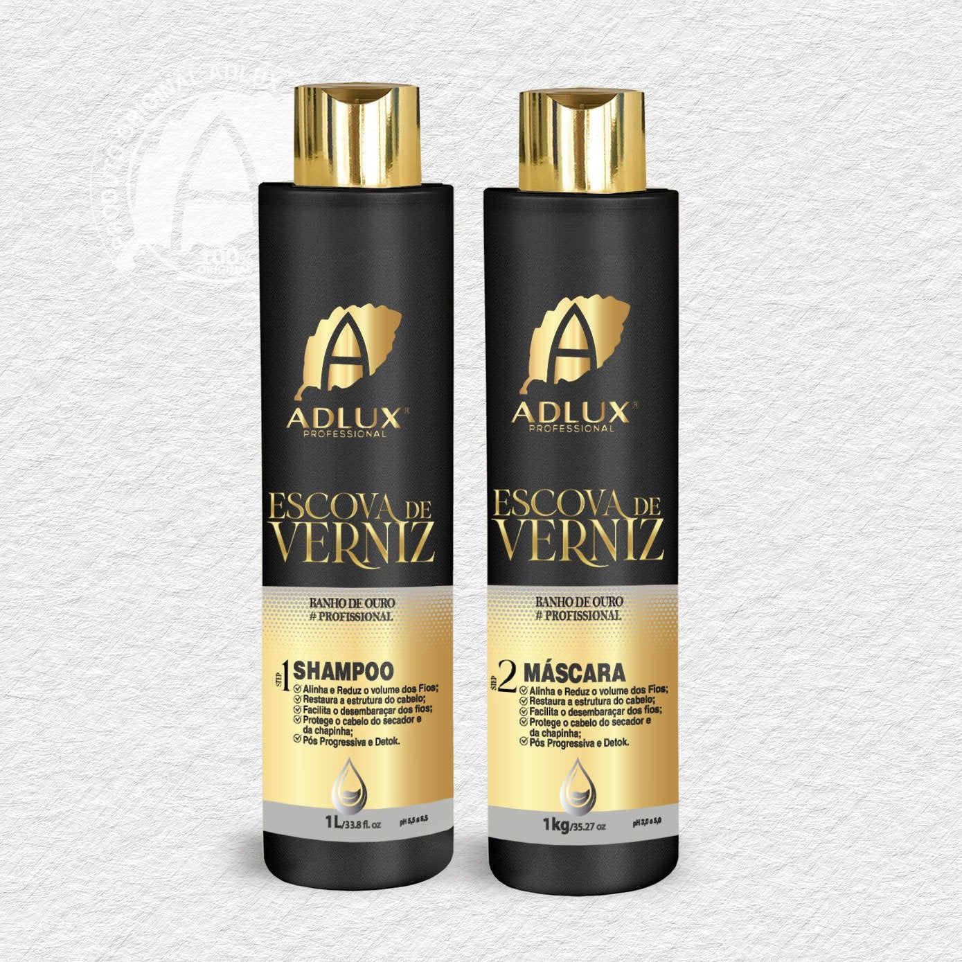 Kit Escova de Verniz Profissional- 2 Passos