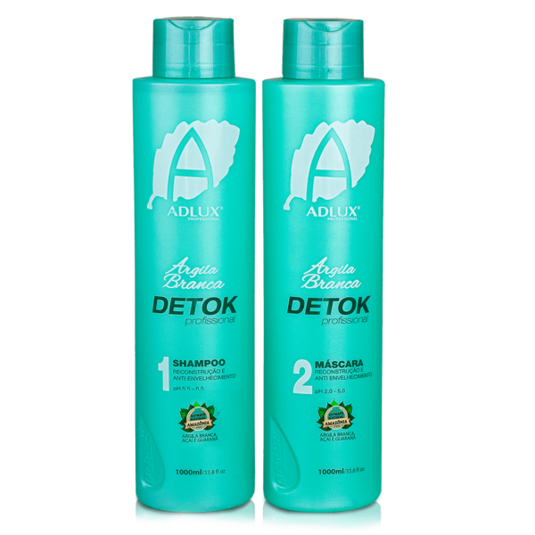 Kit Argila Branca Detok Profissional - 2 Passos