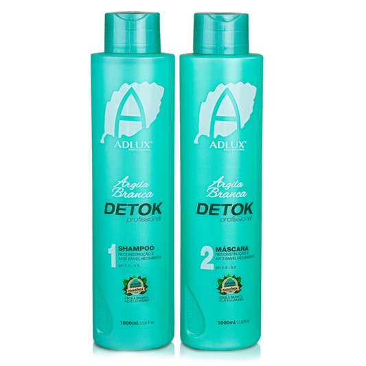Kit Argila Branca Detok Profissional - 2 Passos